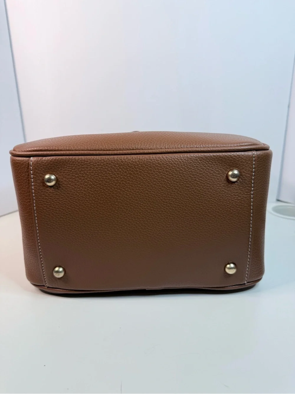 Brown Leather Crossbody Bag with Zip Wallet